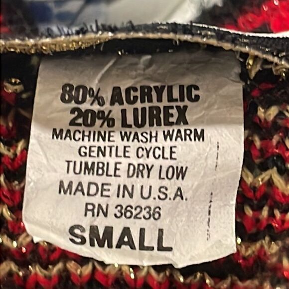 NWOT VTG Dana Scott Christmas Ornament Oversized Sweater.  Size S small 4/6 - Picture 8 of 8